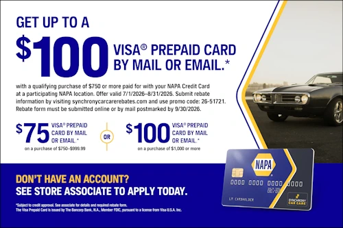 Napa July-August Rebate